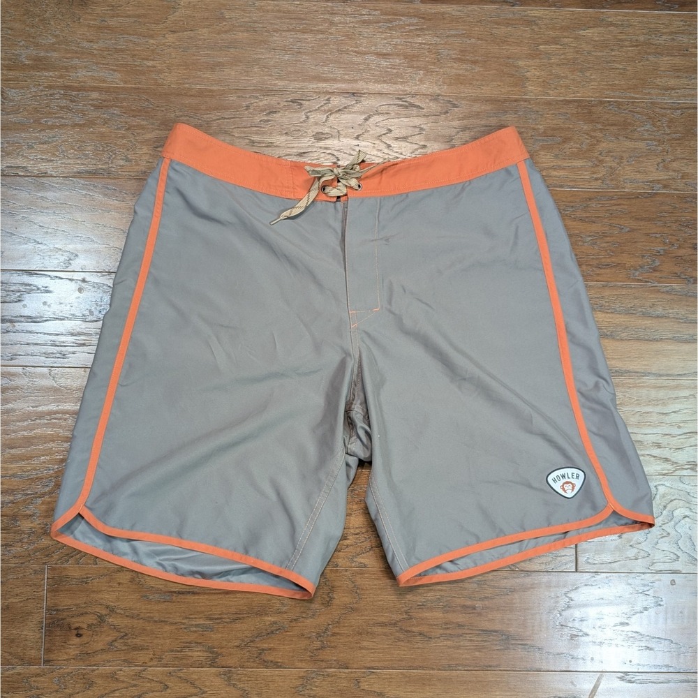 Howler Brothers Gray and Orange Men Shorts